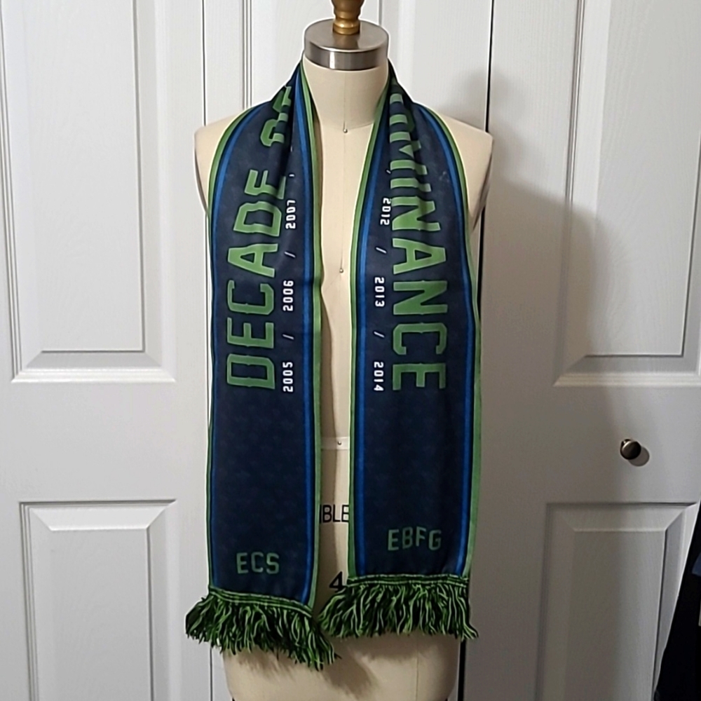 Seattle Soccer Emerald City Supporters Scarf ECG 2005-2010, Blue & Green